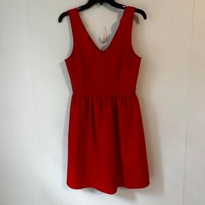 Gianni Bini medium Red mini A-line dress with V-neck and zipper closure